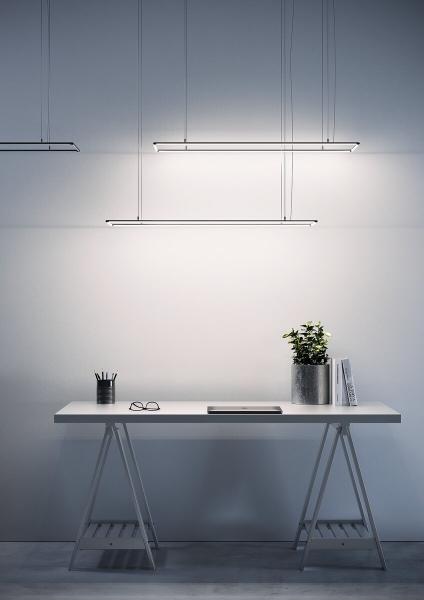 LED Hängeleuchte RAM-H-1 – rechteckige Deckenlampe 100×28 cm